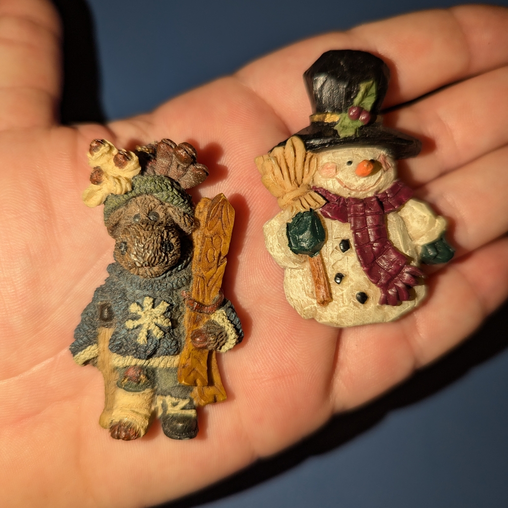 Snowman and Bear Figurines